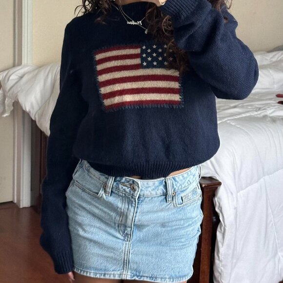 THE LIMITED Women's Navy and Blue Jumper - Picture 4 of 6